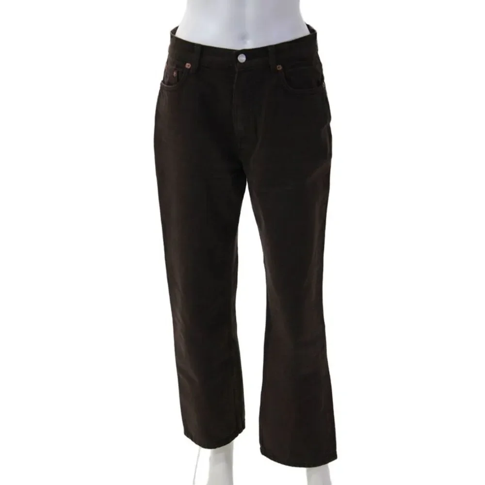 Zara Women Cropped High Rise Brown Pants Size 6